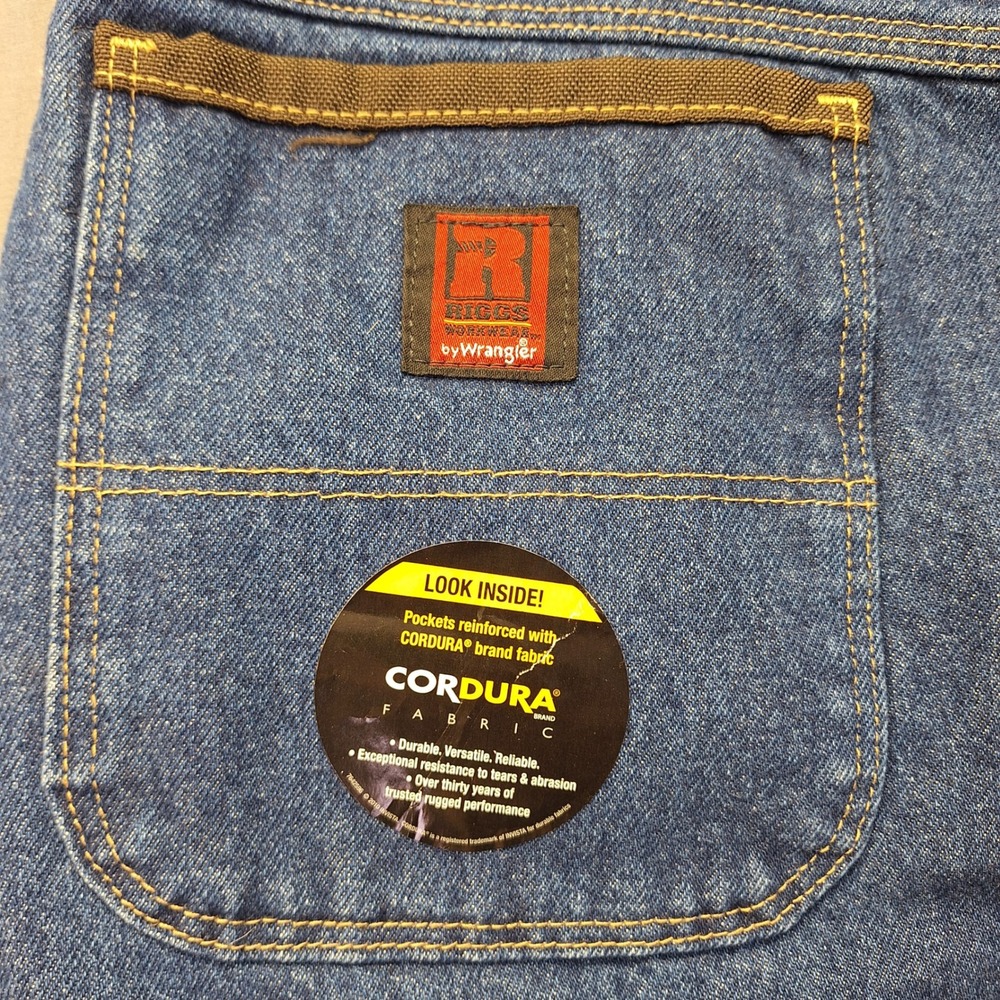 Riggs Workwear by Wrangler Mens Work Horse Jeans Relaxed Fit Blue 42x34 3W001AI - Picture 9 of 13